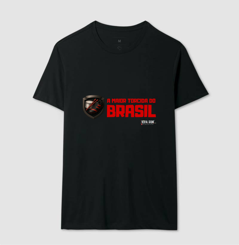 Futebol - A maior torcida do Brasil (só central) - Camiseta Masculina(clássica) e Feminina (baby look)