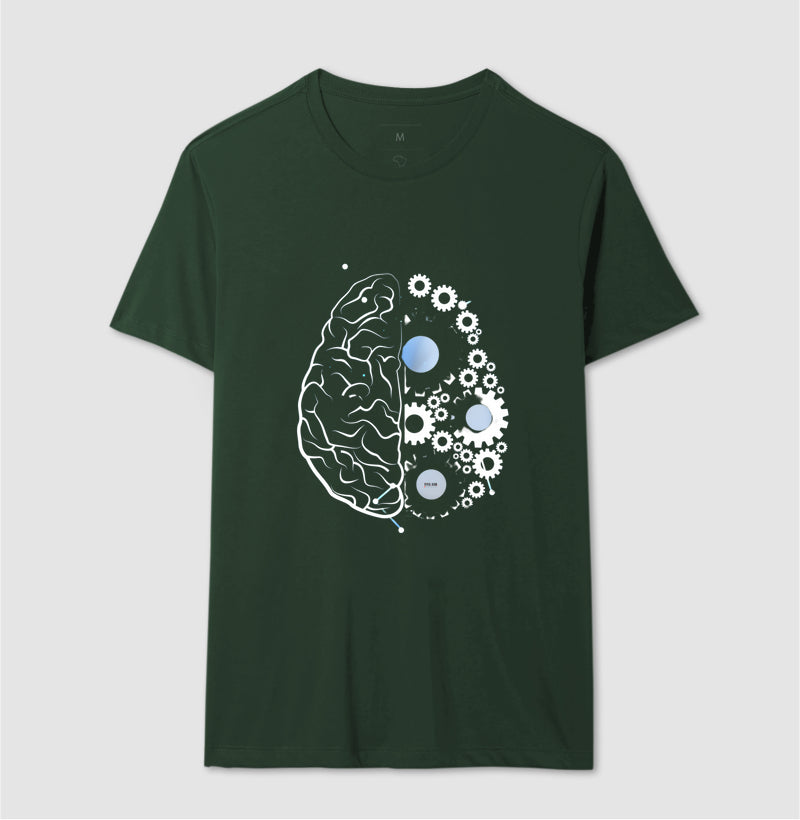 As engrenagens do cérebro - Camiseta Confort Masculina e Feminina