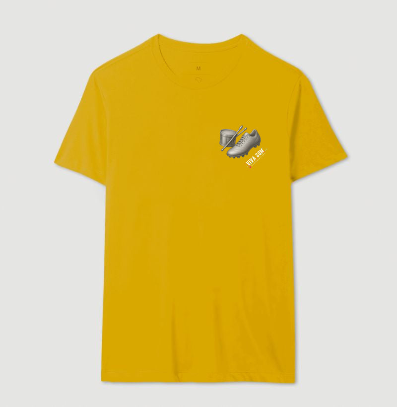 Futebol - Chuteira e tambor minimalista - Camiseta Masculina(clássica) Feminina (baby look)