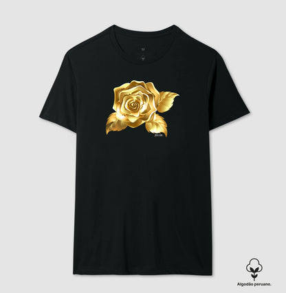 Camiseta Chique Rosa de Ouro Plena - Algodão Peruano
