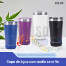 Copo Drink & Play - Copo em inox com caixa de som integrada