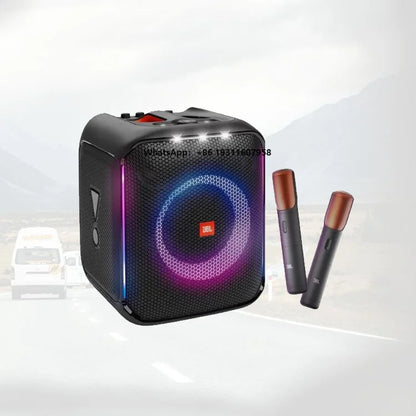 Karaokê JBL – Caixa de Som Portátil com Dois Microfones