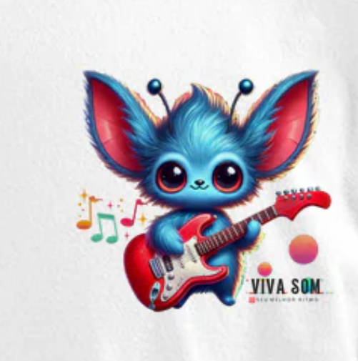 Et Azul na Guitarra - Camiseta Confort Masculina e Feminina