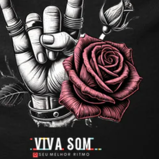 Rock: Símbolo e a Flor - Body Baby Unissex