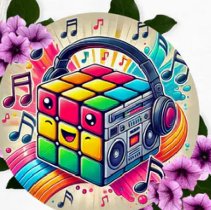 Cubo mágico na música - Camiseta infantil feminina