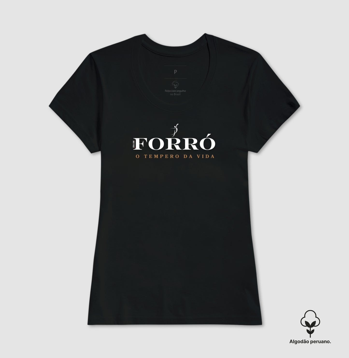 Forró - O tempero da vida - Camiseta chique Algodão Peruano masculina e feminina 497146