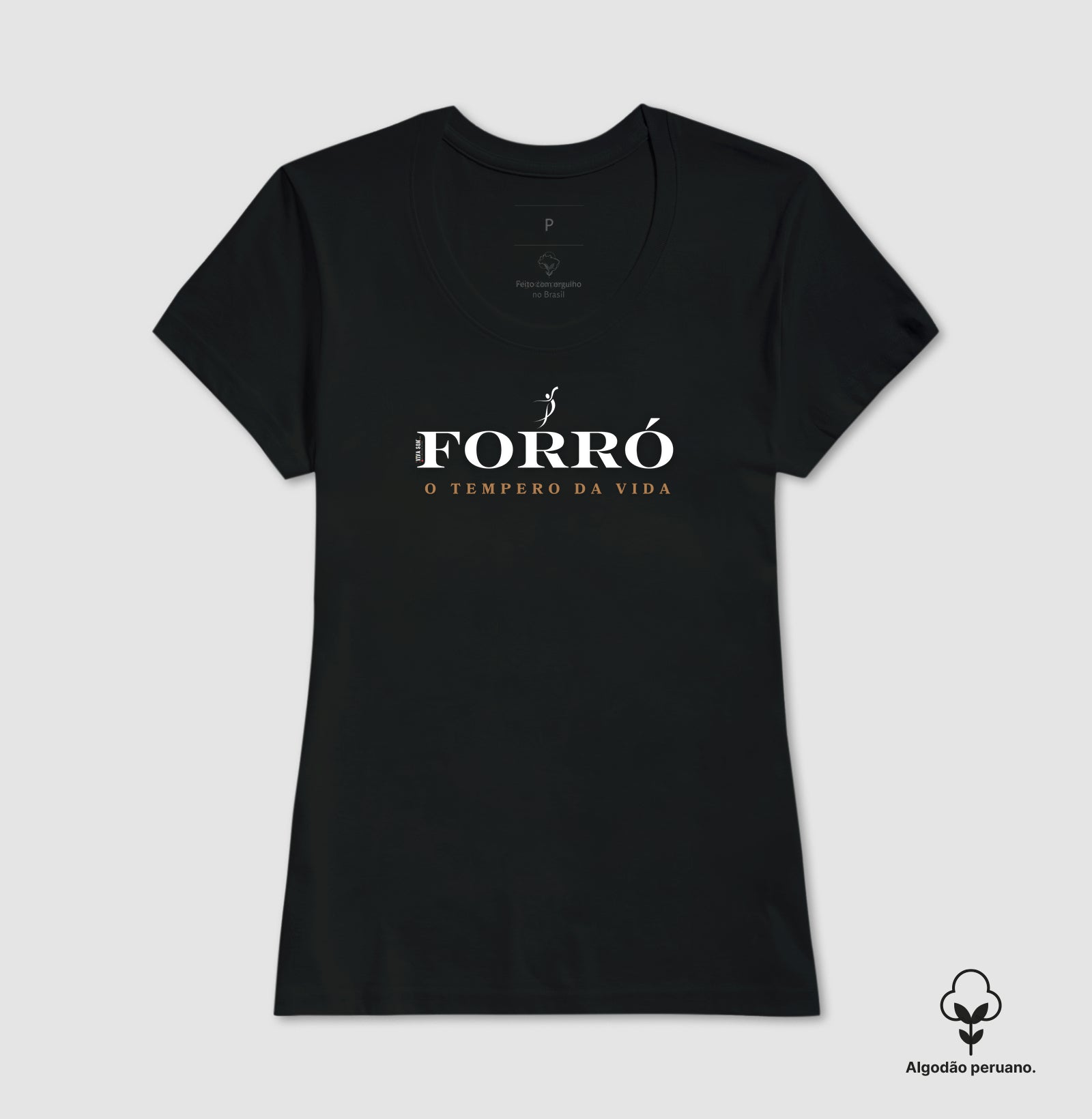 Forró - O tempero da vida - Camiseta chique Algodão Peruano masculina e feminina 497146