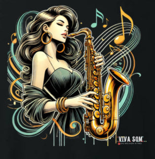 Jazz e Sax - Camiseta Confort Masculina e feminina