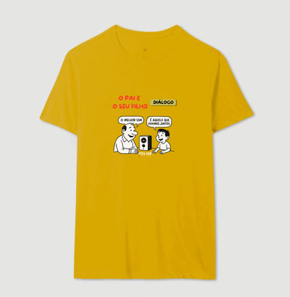 O pai e seu filho criança - Masculina (camiseta) e Feminina (baby look) - Confort
