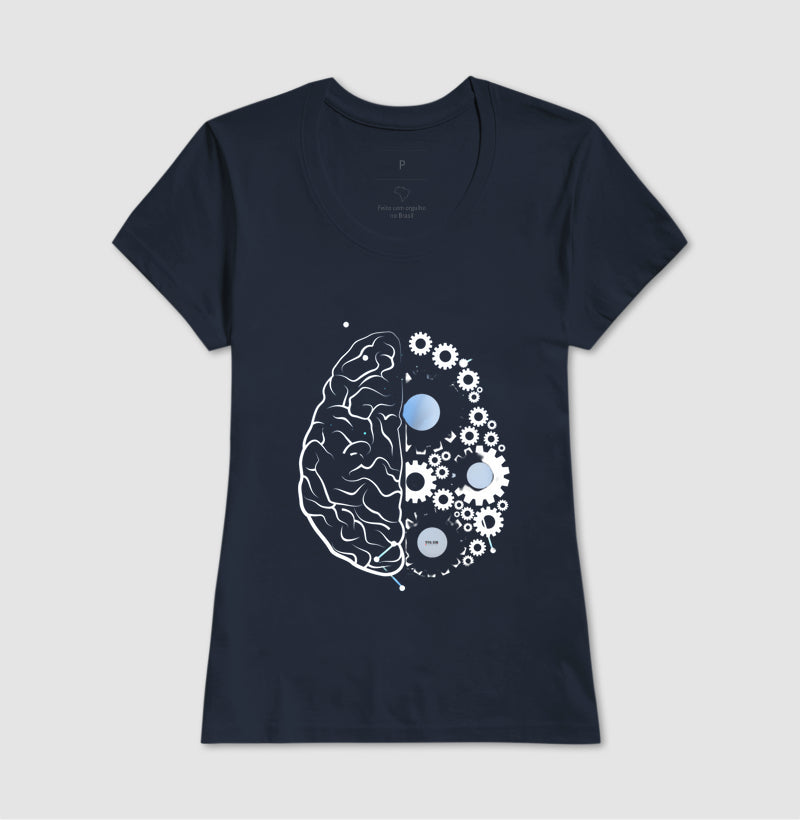 As engrenagens do cérebro - Camiseta Confort Masculina e Feminina