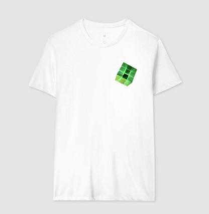 O cubo Verde - Camiseta Confort Masculina e Feminina