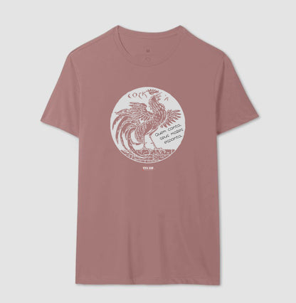 Galo Cantor “Quem Canta, Seus Males Espanta - Camiseta Confort Masculina / Feminina (100% Algodão) 497146