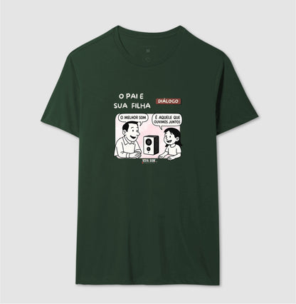 O pai e sua filha criança - Masculina (camiseta) e Feminina (baby look) - Confort