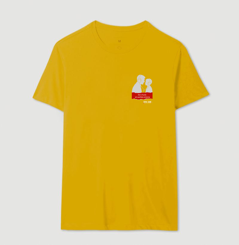 Pai e filho: em perfeita sintonia - Masculina (camiseta) e Feminina (baby look) - Confort