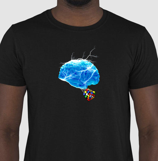 O Cérebro e o Cubo Mágico - Camiseta Confort Masculina e Feminina