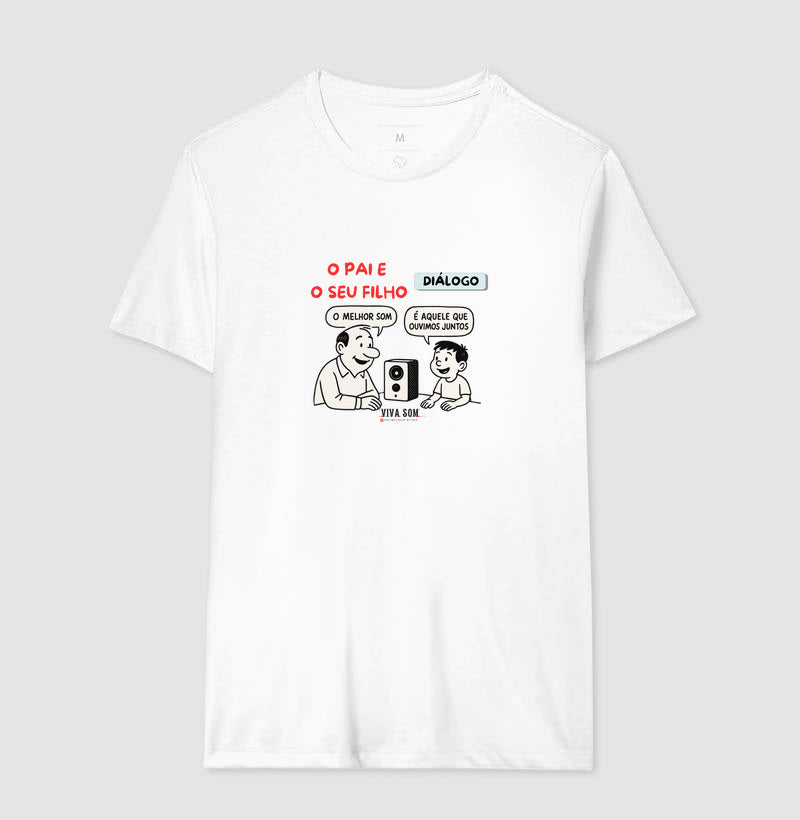 O pai e seu filho criança - Masculina (camiseta) e Feminina (baby look) - Confort