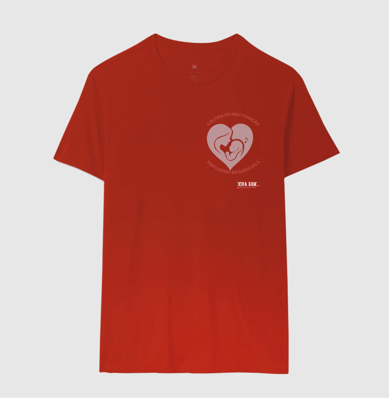 Mãe: Batida do Coração - Camiseta e Baby Look Confort M e F 497146