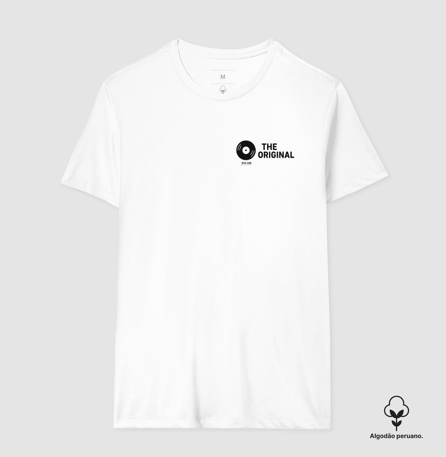 Algodão peruano - Pai, o original - Emblema lateral - Camiseta Masculina(clássica) Feminina (baby look)