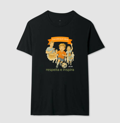 Futebol - Torcida que vibra (central grande) - Camiseta Masculina(clássica) e Feminina (baby look)
