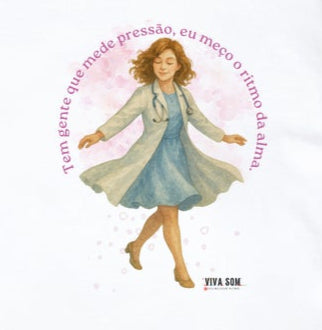 Médico mede a alma - Lateral Camiseta e Baby Look Algodão Peruano