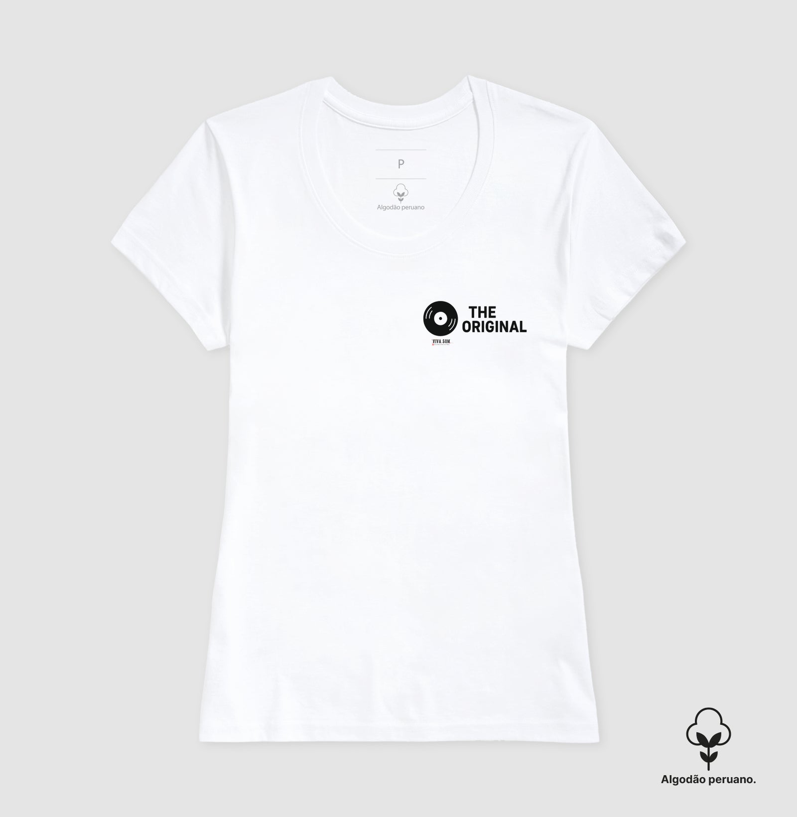 Algodão peruano - Pai, o original - Emblema lateral - Camiseta Masculina(clássica) Feminina (baby look) 497146