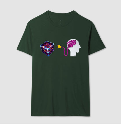 Ligado no cubo mágico - Camiseta Confort Masculina e Feminina