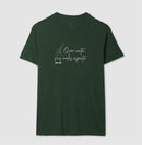 Caligrafia Leve “Quem Canta, Seus Males Espanta” - Camiseta Confort Feminina / Masculina (100% Algodão) 497146