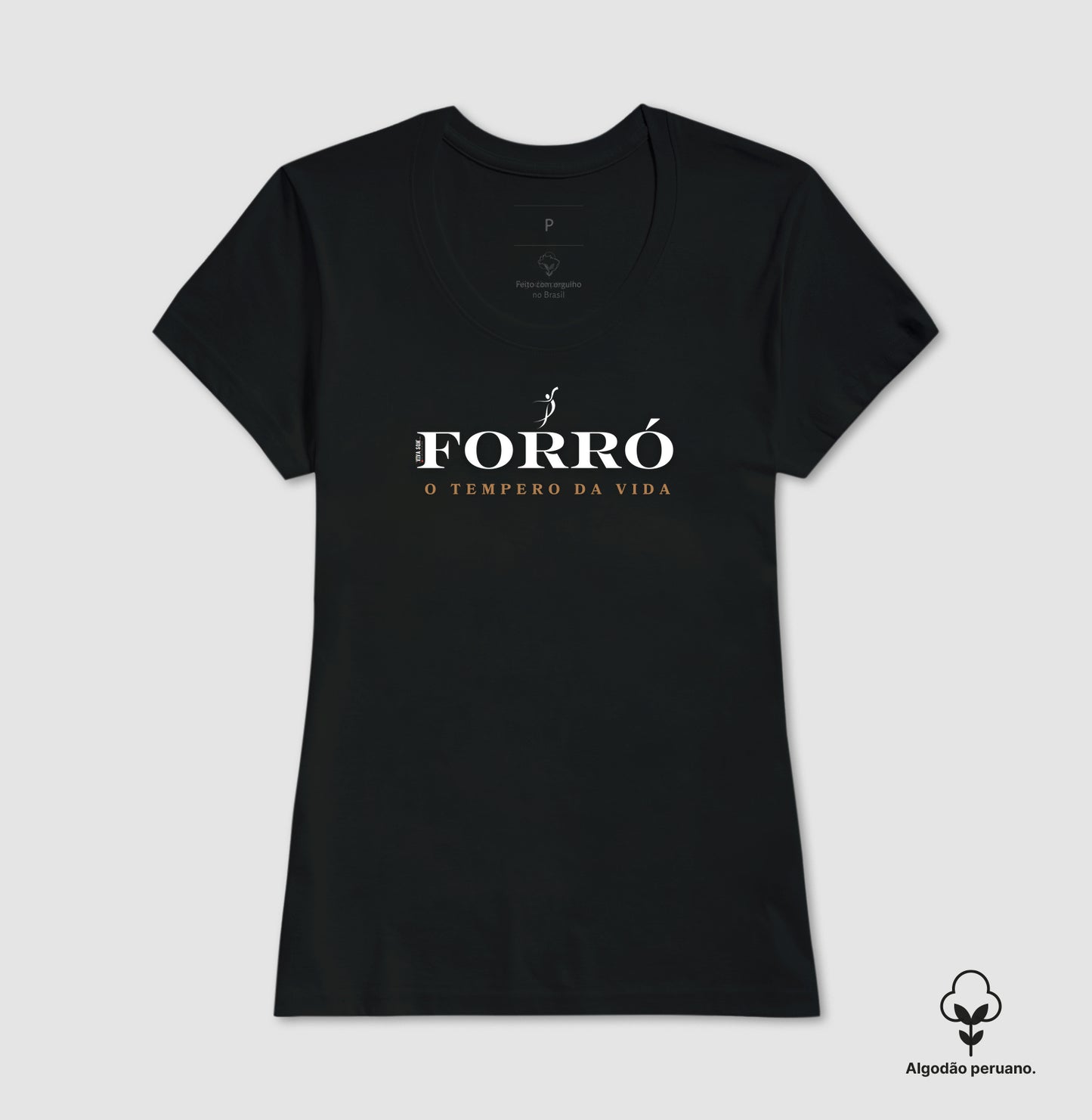 Forró - O tempero da vida - Camiseta chique Algodão Peruano masculina e feminina