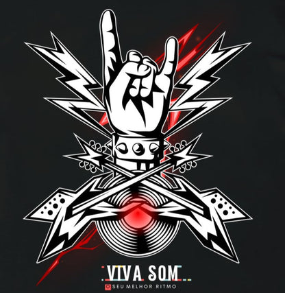 Rock: Disco de Rockn roll - Camiseta Masculina e Feminina - (Algodão Peruano)