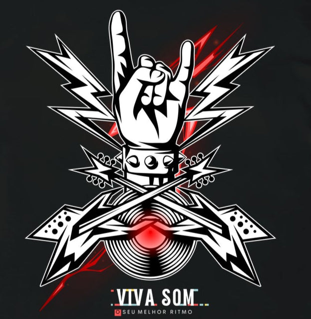Rock: Disco de Rockn roll - Camiseta Masculina e Feminina - (Algodão Peruano)