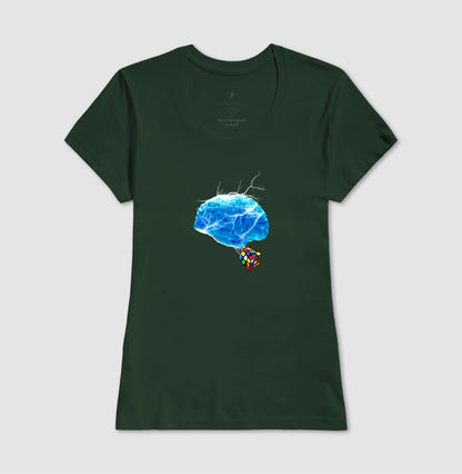 O Cérebro e o Cubo Mágico - Camiseta Confort Masculina e Feminina