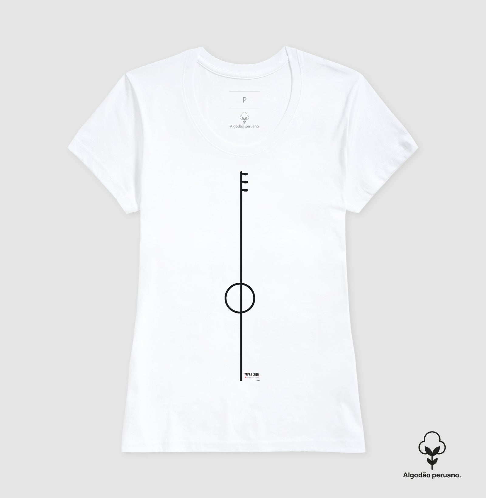 Violão básico - Camiseta e Baby Look (Algodão Peruano) M e F 497146