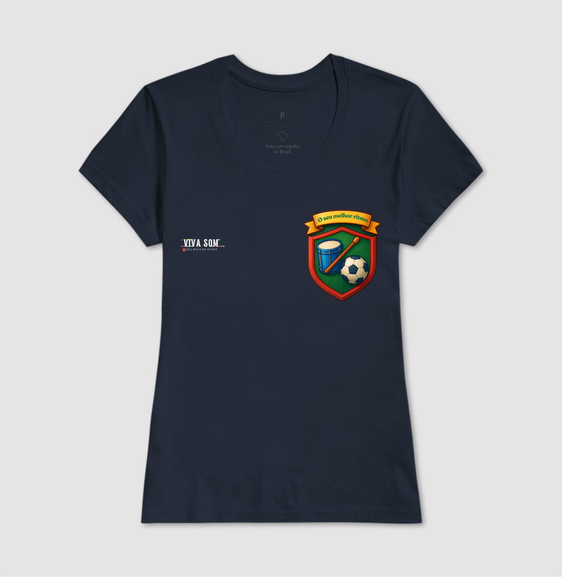 Futebol - Tambor e bola no peito - Camiseta Masculina(clássica) Feminina (baby look)