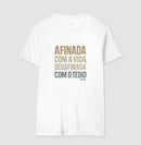 Afinada com a vida - Camiseta Confort (100% algodão) Clássica e Baby Look 497146