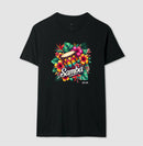 Samba com Flores - Camiseta Confort Feminina e Masculina 497146