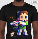 Flautista No pixel - Camiseta Chique Masculina e Feminina ( Algodão Peruano) 497146