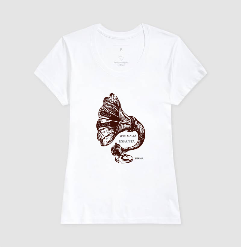 Gramofone — Seus Males Espanta _ Camiseta Confort Masculina / Feminina ( 100% algodão) 497146