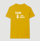 Algodão peruano - Filho, o remix do pai- emblema central -Camiseta Masculina (clássica) e Feminina (baby look) 497146