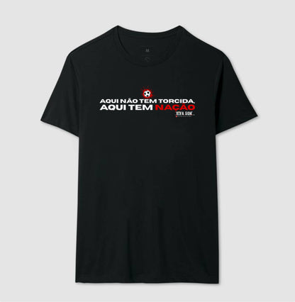 Futebol - Aqui não tem torcida ( central grande) - Masculina (camiseta) e Feminina (baby look) - Confort