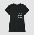 A famosa frase: "Eu Amo Rock N' Roll" - Camiseta Confort Masculina e Feminina 497146