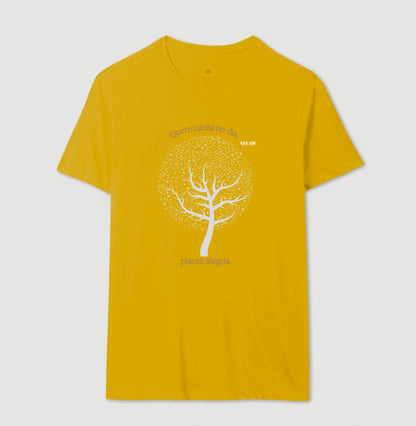 Árvore da Alegria Quem Canta no Dia, Planta Alegria musical - Camiseta Confort Feminina / Masculina (100% Algodão) 497146