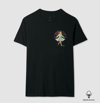 Médico mede a alma - Lateral Camiseta e Baby Look Algodão Peruano
