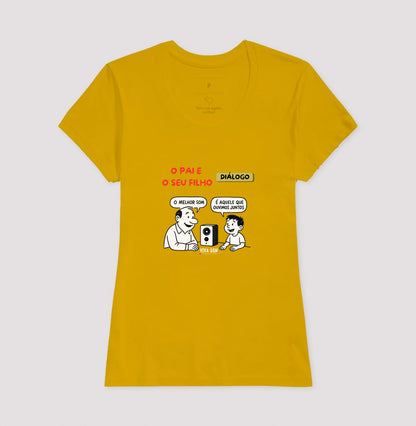 O pai e seu filho criança - Masculina (camiseta) e Feminina (baby look) - Confort