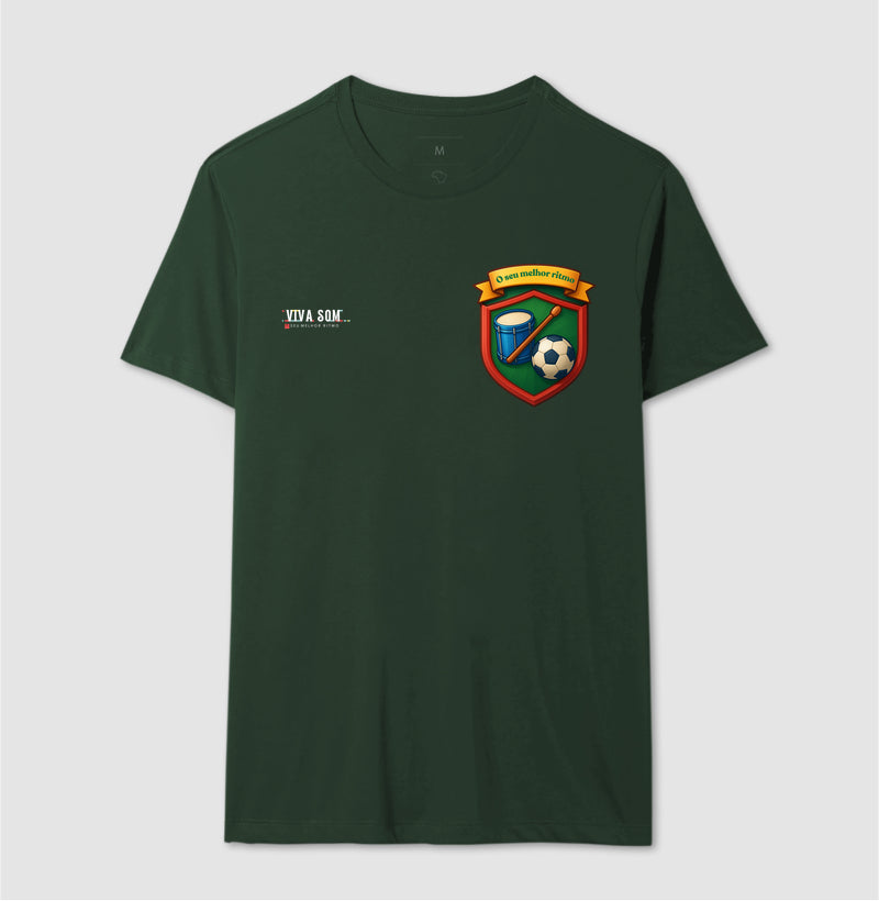 Futebol - Tambor e bola no peito - Camiseta Masculina(clássica) Feminina (baby look)