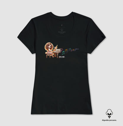 Boneca Pianista - Camiseta Confort Feminina e Masculina