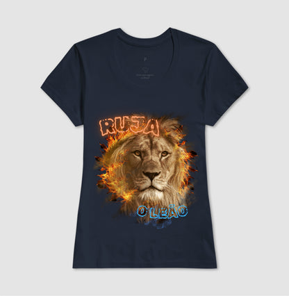 Ruja O Leão - Camiseta Confort Masculina e Feminina (Personalizada)