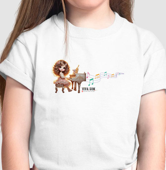 Boneca Pianista - Camiseta Infantil