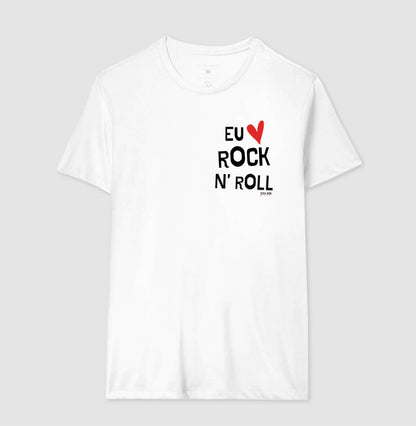 Rock: Eu Amo Rock N' Roll - Camiseta Confort Masculina e Feminina