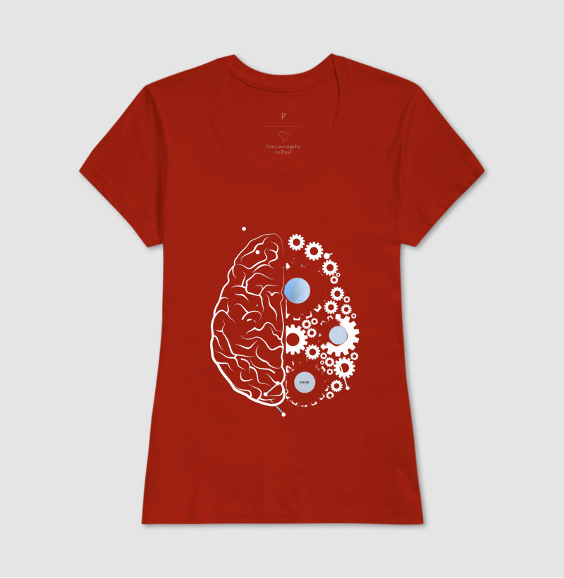 As engrenagens do cérebro - Camiseta Confort Masculina e Feminina