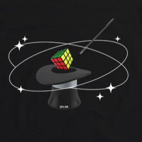 Cartola mágica e cubo mágico - camiseta infantil unissex